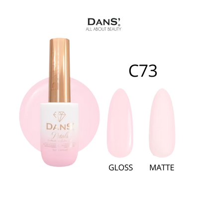 Esmalte Dans Colección Petals en frasco con diseño floral y color rosa suave, ideal para uñas elegantes y delicadas.