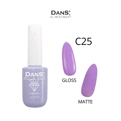 Esmalte Dans Purple Vibe de la colección de esmaltes, con tono violeta vibrante y acabado brillante.