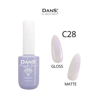 Esmalte Dans Purple Vibe de la colección de esmaltes, muestra un frasco con color lila brillante y elegante.