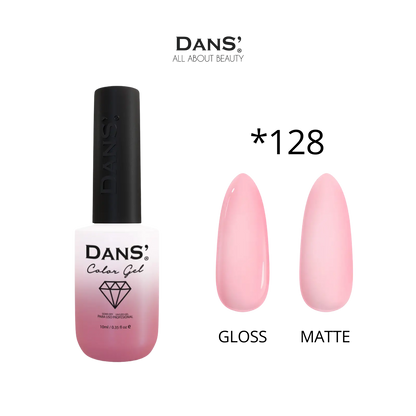 Esmalte Dans' Color Gel en frascos con tonos vibrantes, exhibido en una imagen que muestra la textura y color del esmalte.