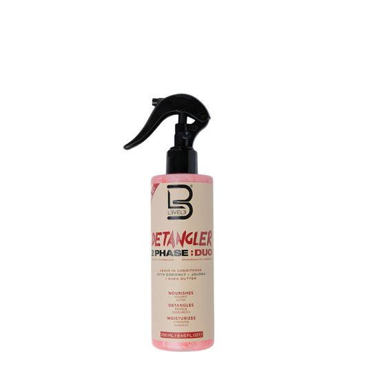 Spray desenredante y acondicionador bifásico Level 3, spray para peinar de 250 ml con fórmula ligera para cabello suave.
