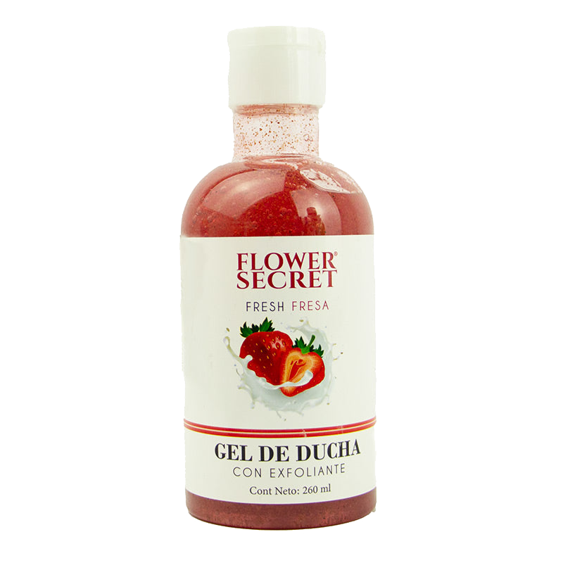 Gel De Ducha con Exfoliante Flower Secret Fresa Fresca 260ml