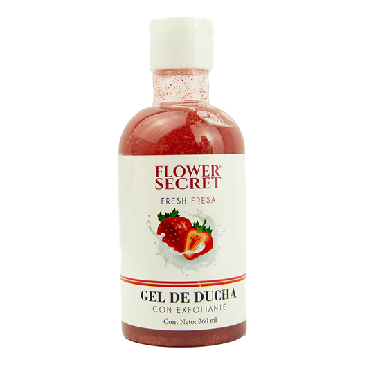 Gel De Ducha con Exfoliante Flower Secret Fresa Fresca 260ml