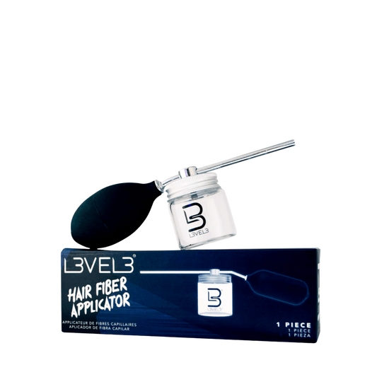 Aplicador de fibras capilares Level 3 para cabello, herramienta para aplicar fibras capilares con precisión y naturalidad.