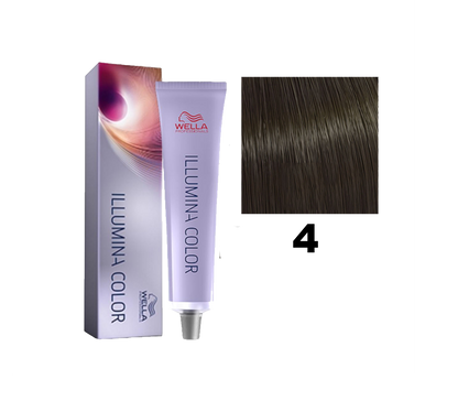 Tinte para cabello Wella Illumina Color en botella, con tonos luminosos y naturales para un acabado brillante y saludable.