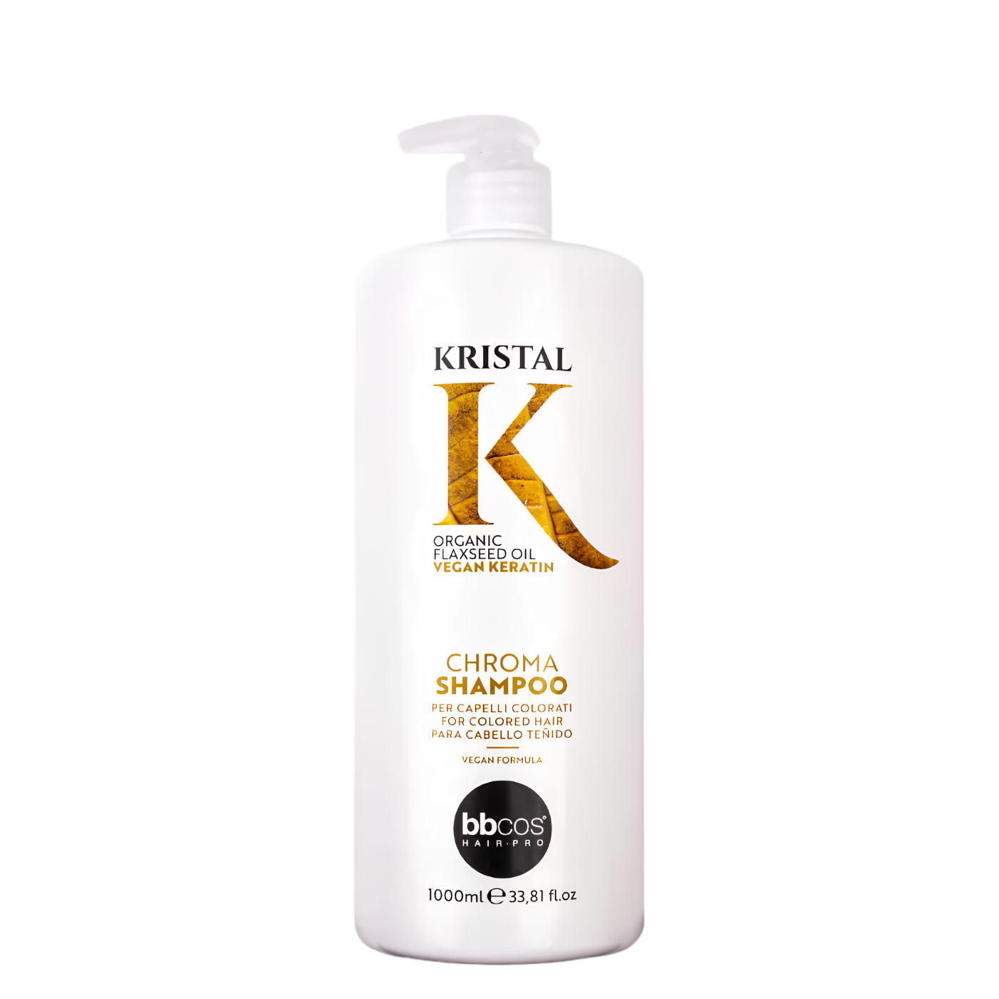 Shampoo protector de color para cabello teñido BBcos Kristal Basic Chroma 1000ml