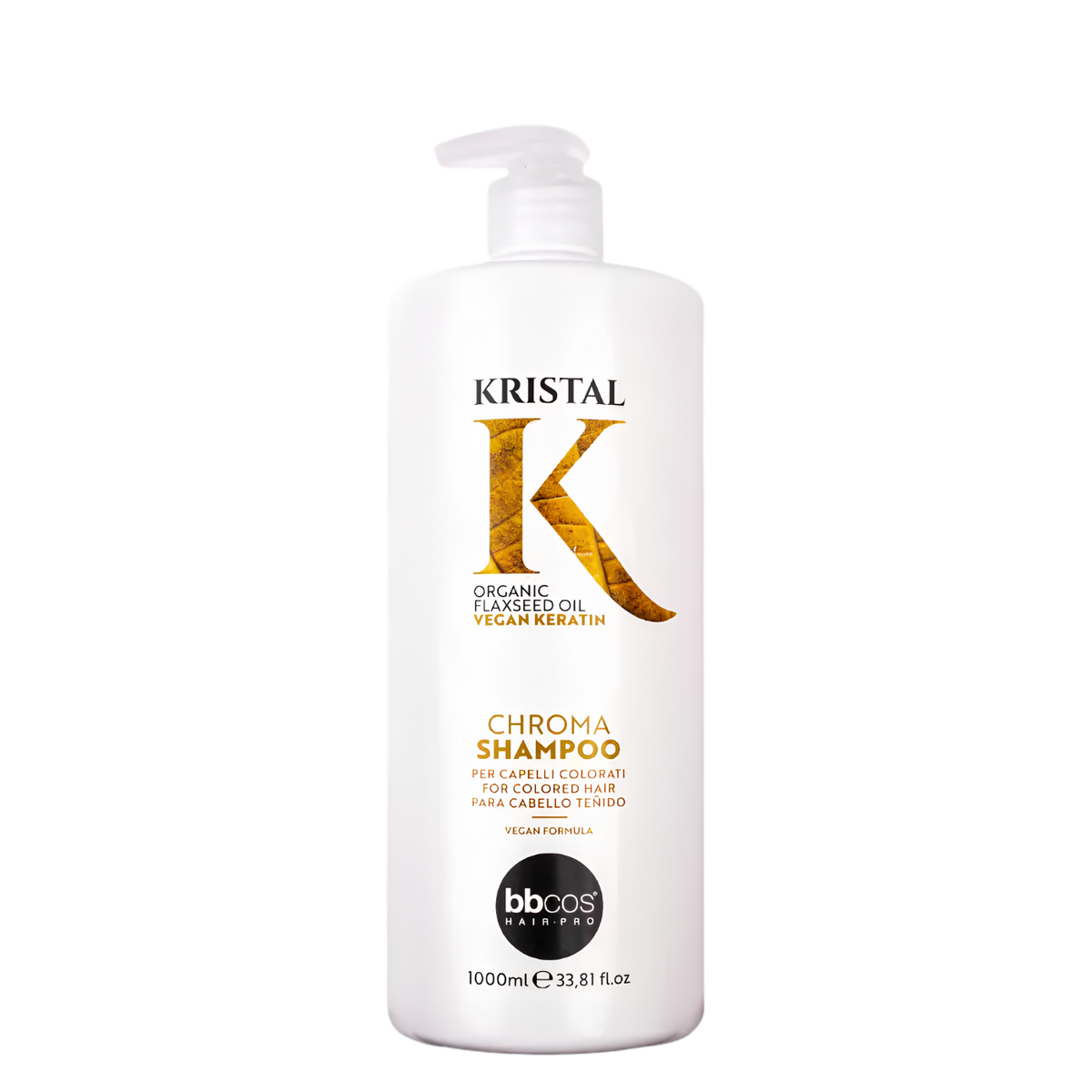 Shampoo protector de color para cabello teñido BBcos Kristal Basic Chroma 1000ml
