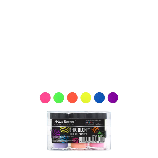 Kit Nail Art Powder Chic Neon Mia Secret