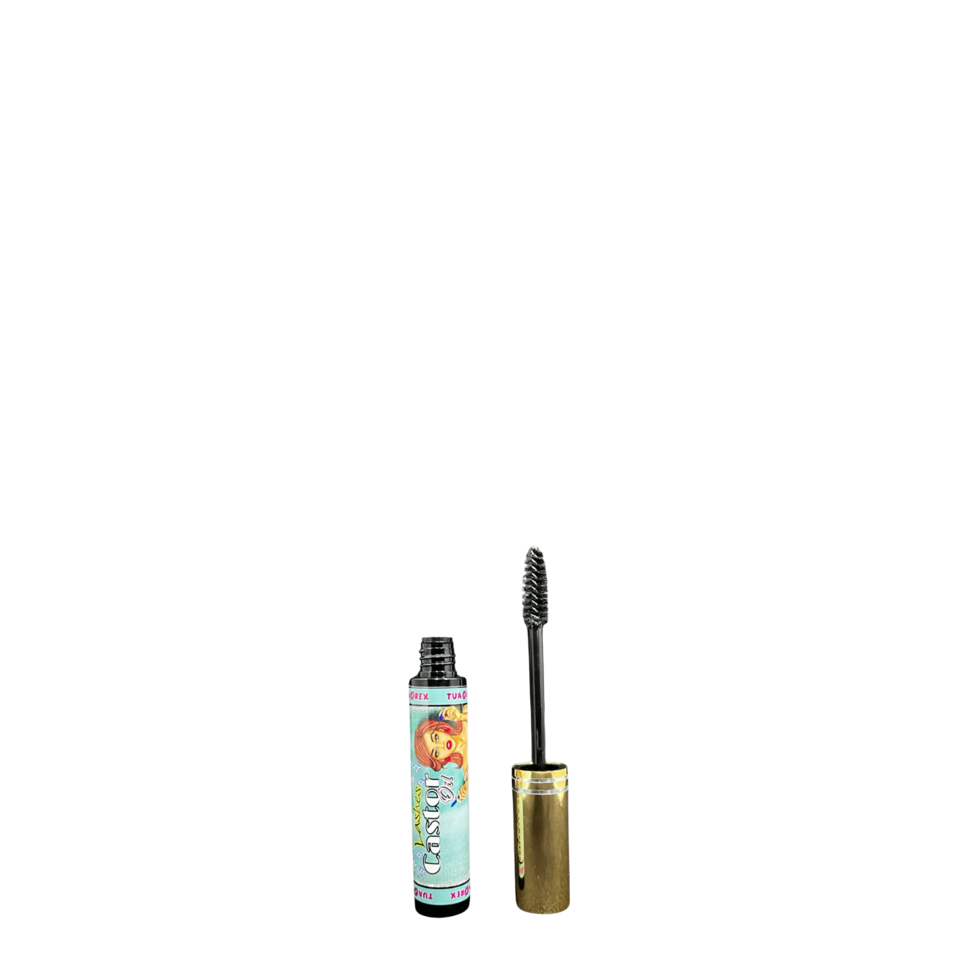 Envase de Tua Rex Lashes Castor Oil - Crecimiento 2.0, sérum natural fortalecedor para pestañas y cejas enriquecido con óleo de ricino y vitamina E.