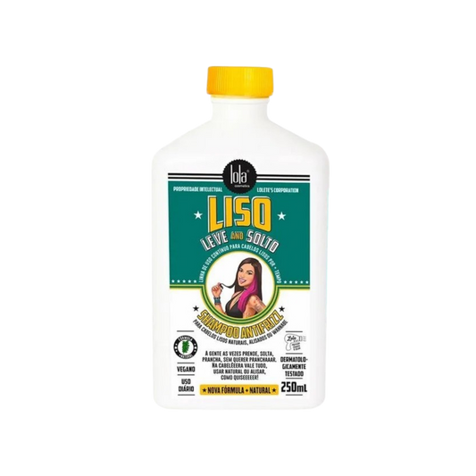 Shampoo Antifrizz Liso Leve and Solto — Lola Cosmetics (250 ml)