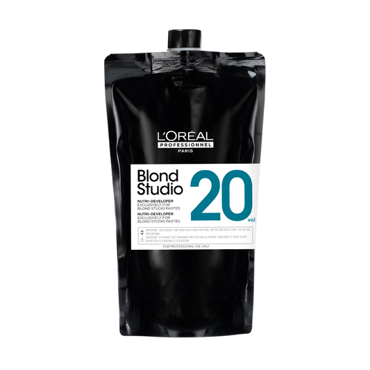 Oxidante L'Oréal Blond Studio Nutri-Developer 20 Volumen en botella de 1000 ml, para coloración y aclarado del cabello.