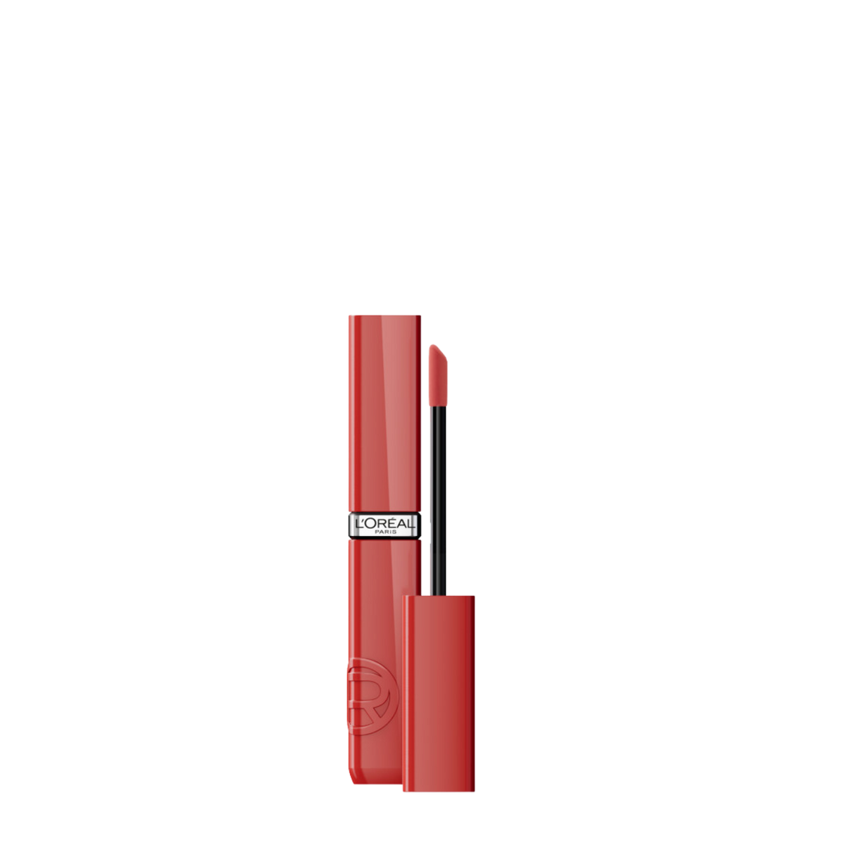 Labial líquido con brillo vinilo L'Oréal Paris Infaillible Laque Resist en tono Worth It, con envase de 5 ml.