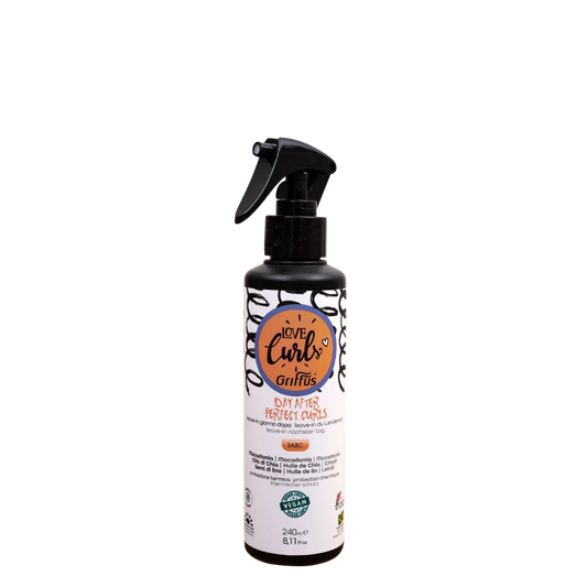 Botella de Leave-In Cachos Perfeitos de la marca Griffus, crema para peinar sin enjuague profesional para la definición, hidratación y protección con filtro UV de cabellos rizados y crespos.