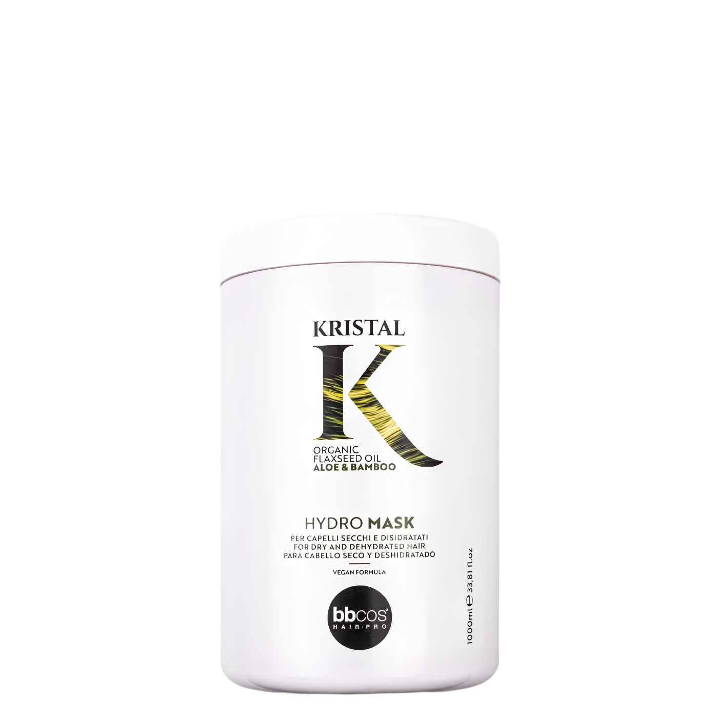 Máscara hidratante intensiva para cabello seco BBcos Kristal Basic Hydro 1000ml