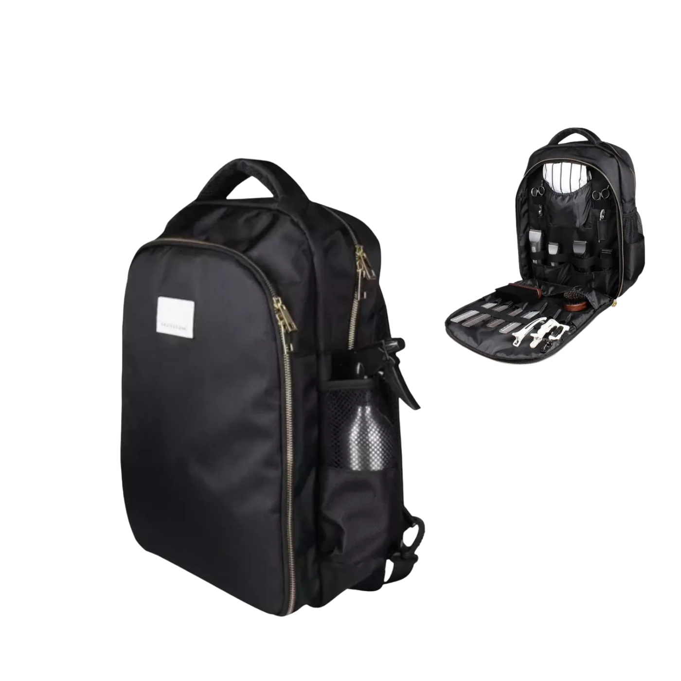 Mochila para barbería Casa Belleza, mochila resistente con compartimentos para herramientas y accesorios de barbería.