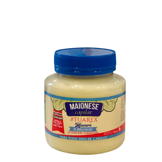 Máscara de hidratación capilar Tua Rex Maionese, tratamiento en envase de 500 g con textura cremosa para cabello hidratado.