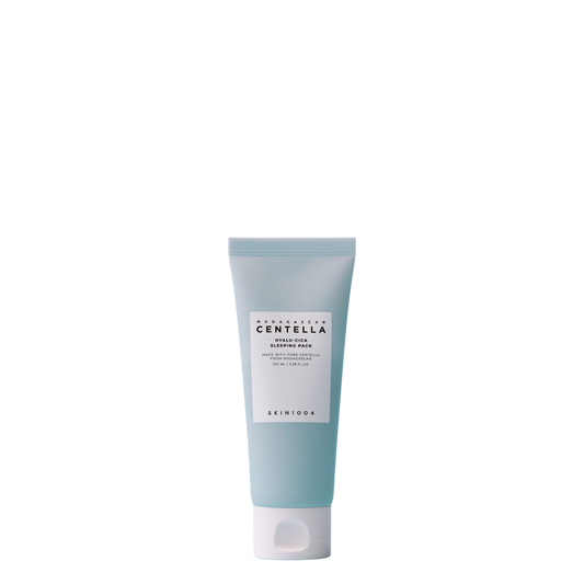 Mascarilla facial nocturna hidratante y calmante SKIN1004 con extracto de Centella y Hyalu-Cica, para piel suave y fresca.