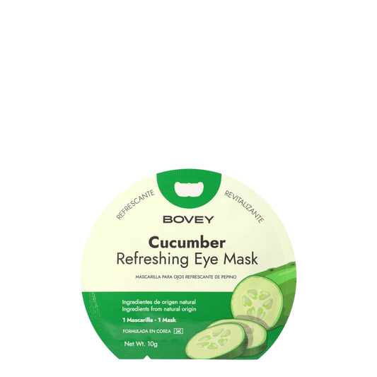 Mascarilla facial refrescante de pepino Bovey para ojos, ayuda a aliviar la fatiga y reducir hinchazón en la zona ocular.