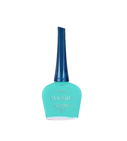 Esmalte Masglo A-F en frasco, color adorable, con textura brillante y acabado uniforme, para uñas elegantes y modernas.