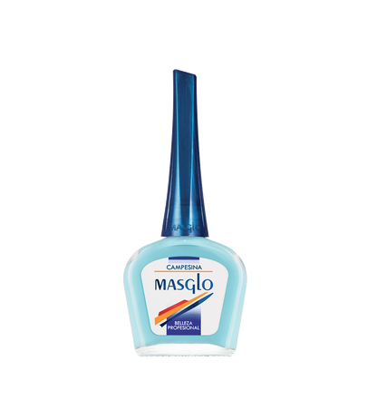Esmalte Masglo A-F en frasco con color beige, con el logo de Masglo visible y etiqueta en el envase.