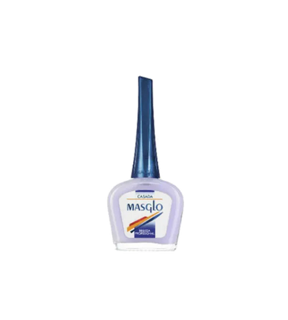 Esmalte Masglo A-F en botella, con color y textura visible, para el cuidado y decoración de uñas en un estilo natural.