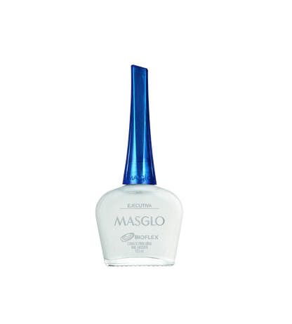 Esmalte Masglo A-F en botella con color beige y acabado brillante, natural y elegante para uñas.