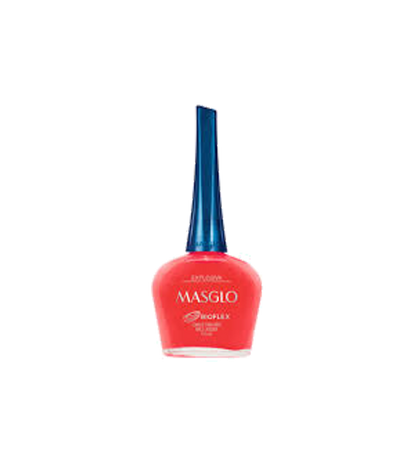 Esmalte Masglo Explosiva en tono vibrante, con frasco de esmalte y color intenso en la imagen.