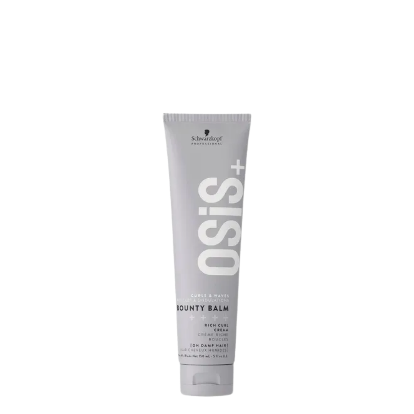 Crema de peinar Schwarzkopf Osis+ Bounty Balm para rizos, 150ml, con textura cremosa y acabado definido.