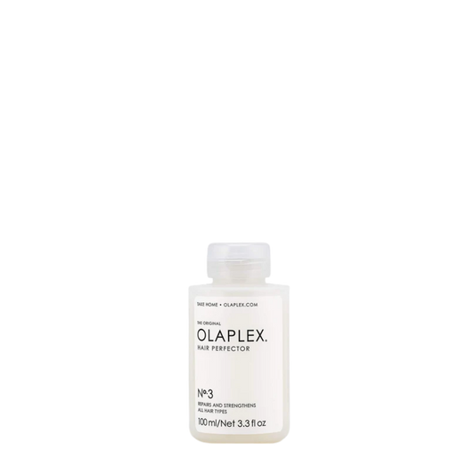 Botella de Olaplex Nº3 Hair Perfector 100ml, tratamiento original para reparar enlaces y fortalecer el cabello dañado.