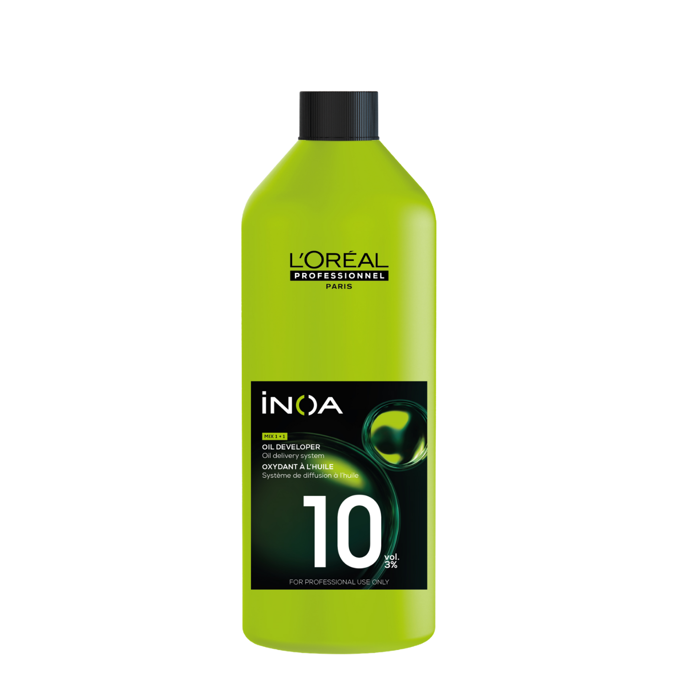Oxidante Revelador INOA de L'Oréal Professionnel, enriquecido con aceite, 10 volúmenes, envase de 1000 ml.