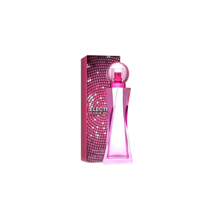 Perfume Paris Hilton Electrify EDP para mujer, botella de 100 ml, con diseño elegante y fragancia moderna y femenina.