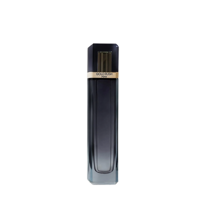 Perfume Paris Hilton Gold Rush para hombre, frasco de 100 ml de eau de toilette con diseño elegante sobre fondo blanco.