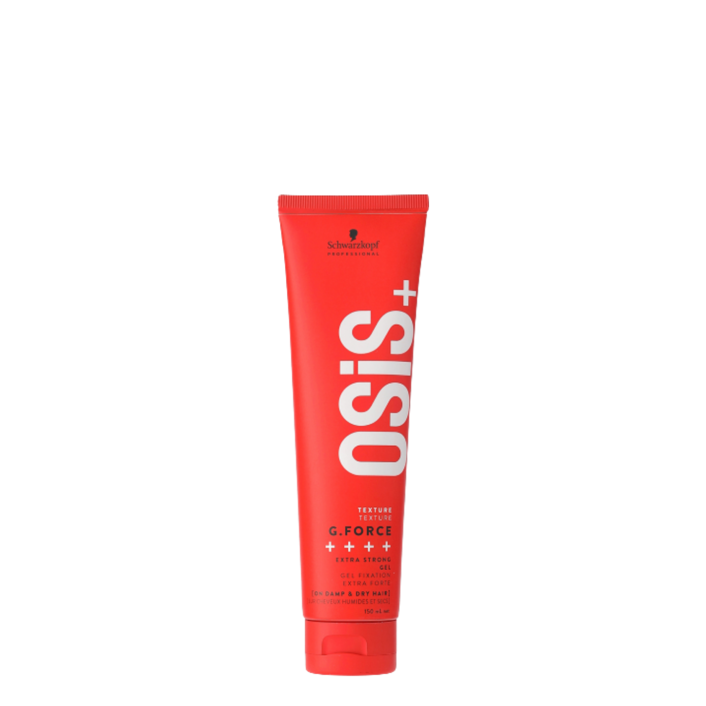 Gel de fijación extrema Schwarzkopf Osis+ G.Force de 150ml, con textura en gel y envase rojo, para cabello con fuerte fijación