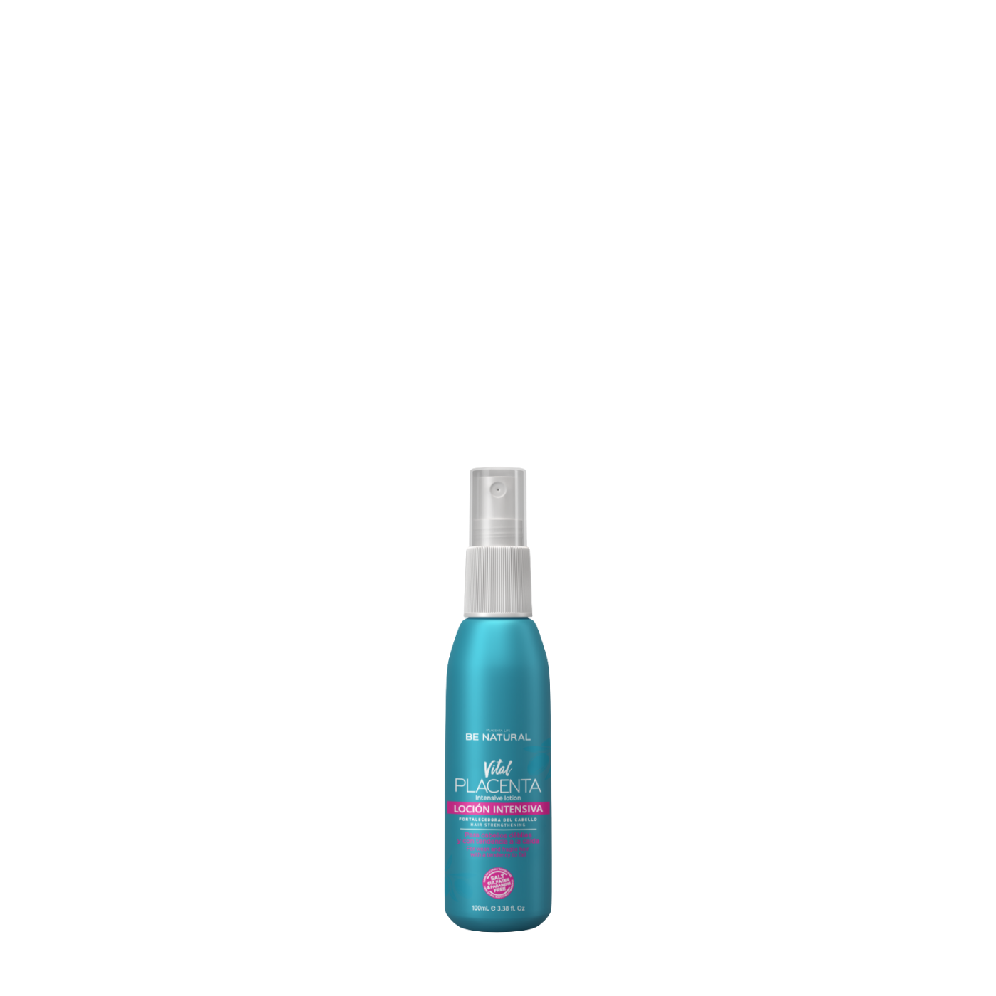 Loción tónica intensiva fortalecedora anticaída Be Natural Vital en frasco de 100ml, diseñada para estimular el cuero cabelludo y engrosar la fibra