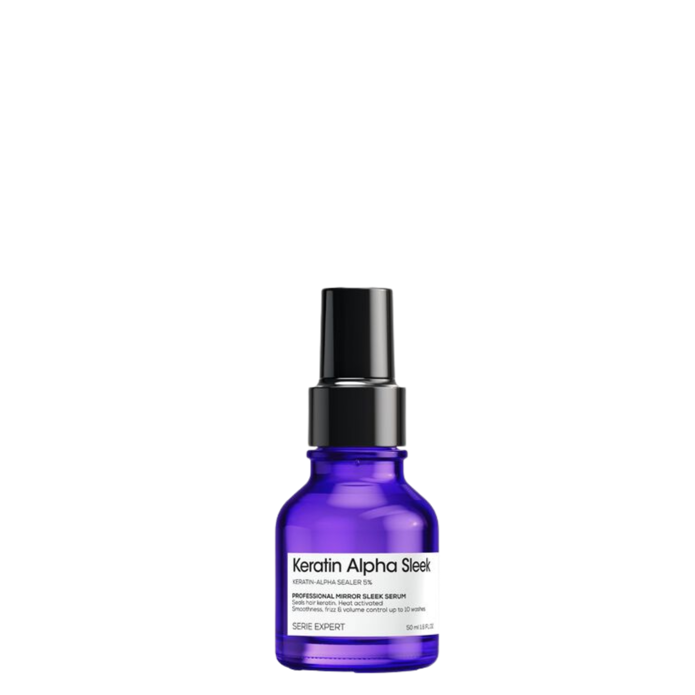 Aceite capilar L'Oréal Professionnel Alpha Sleek Keratin 50 ml con protector térmico y brillo para cabello liso y sedoso.