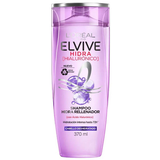 Shampoo Hidra Hialurónico Rellenador Hidratación de 72h Elvive 370 ml