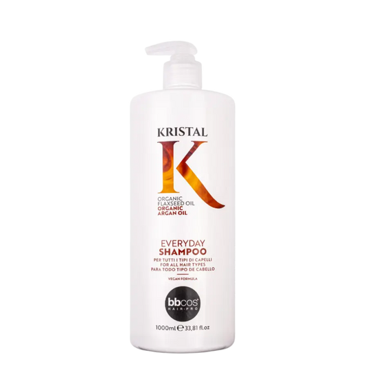 Champú BBCOS Uso Frecuente Kristal Everyday en botella de 1000 ml, con fórmula suave para uso diario del cabello.