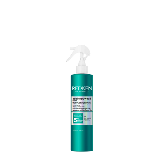 Botella de 190ml con atomizador de Spray Tratamiento Redken Acidic Grow Full System, leave-in acondicionador y densificador para cabello fino o plano.