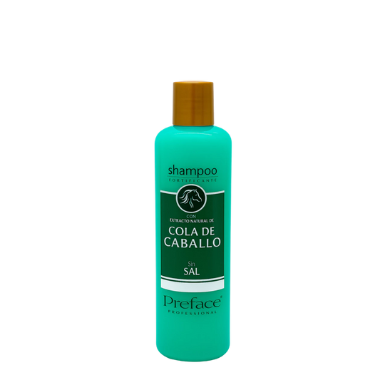 Champú Preface de 400ml con extracto de cola de caballo para cabello saludable y brillante.