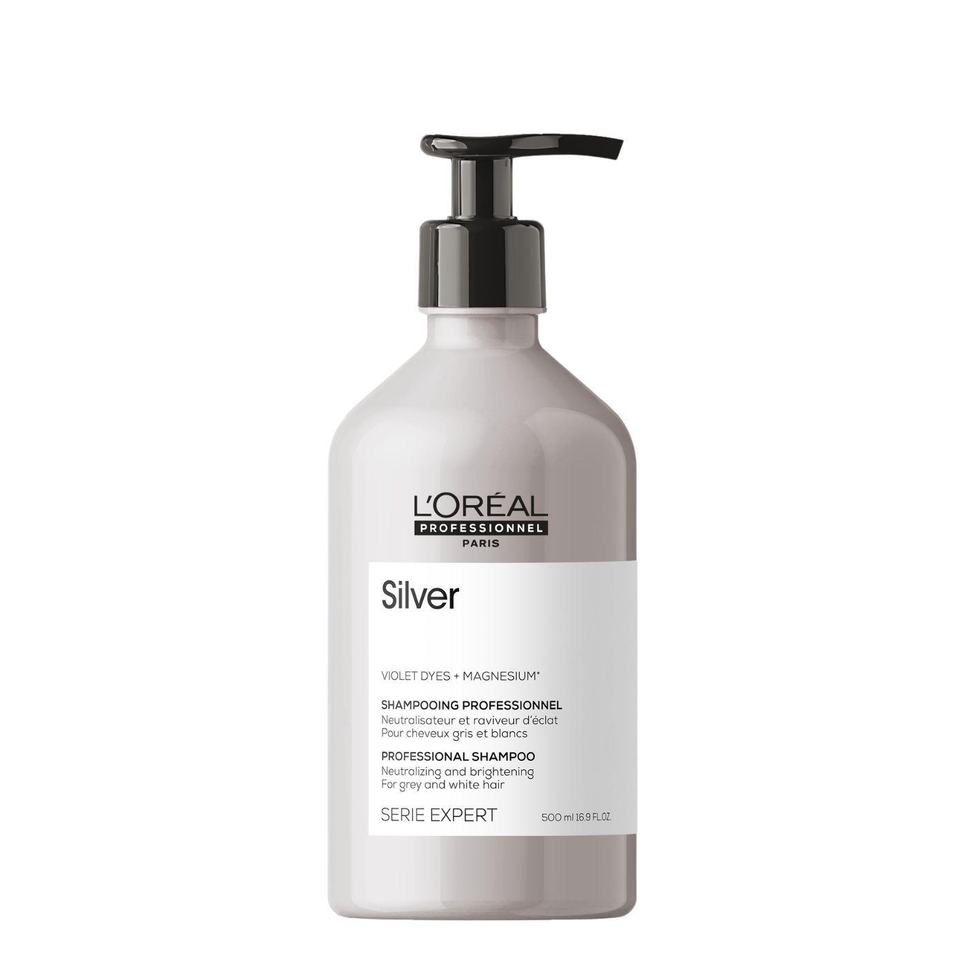 Shampoo Silver L'Oréal Professionnel Serie Expert 500ml matizador para canas y rubios fríos