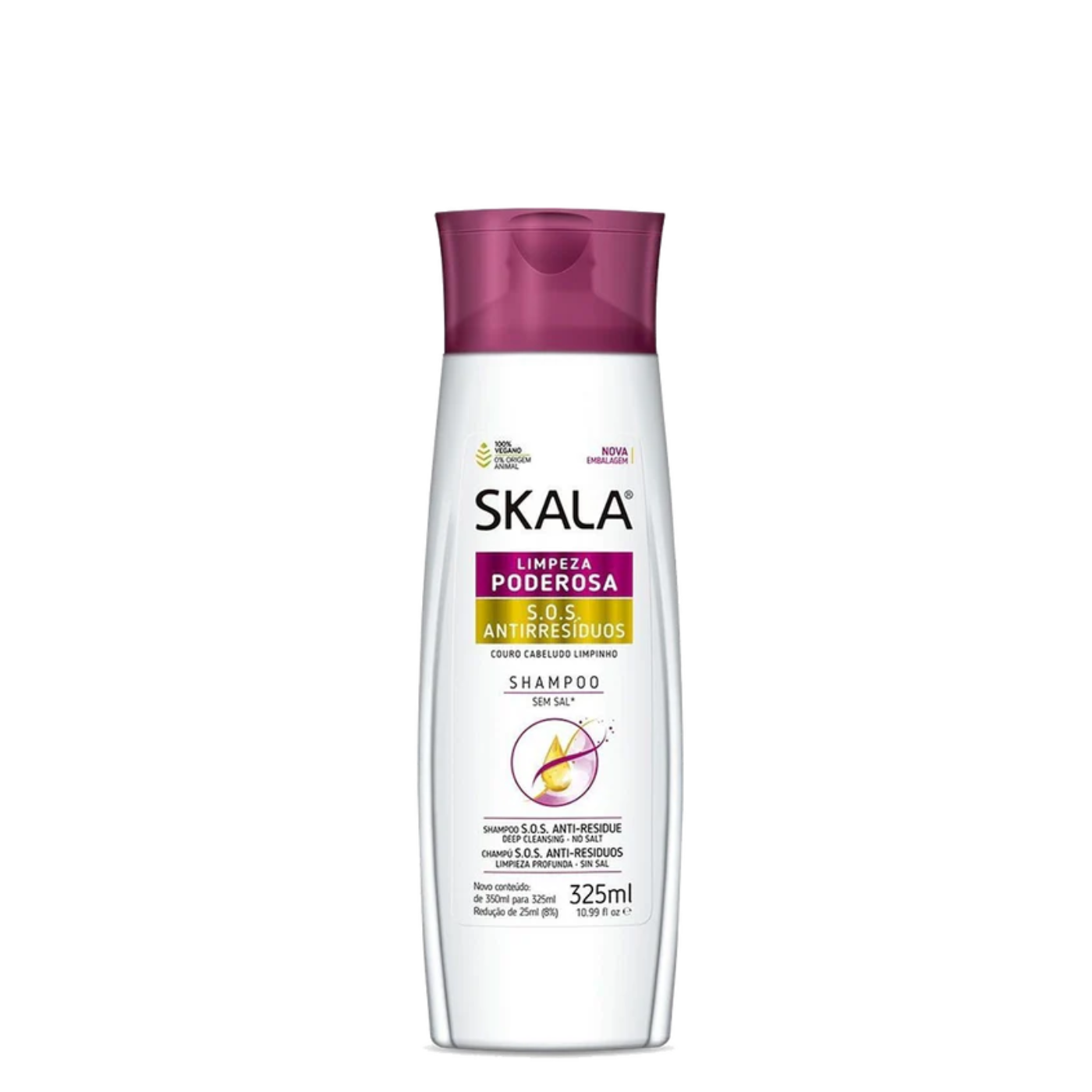 Shampoo Antiresiduos Sem Sal Skala 325ml