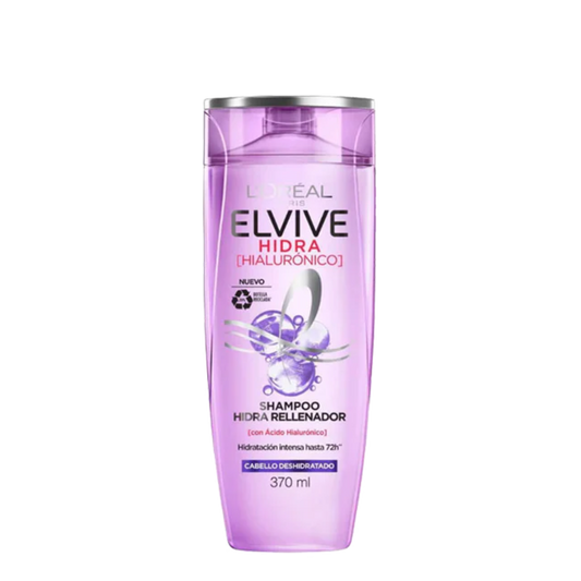Shampoo Hidra Hialurónico Rellenador Hidratación de 72h Elvive 370 ml