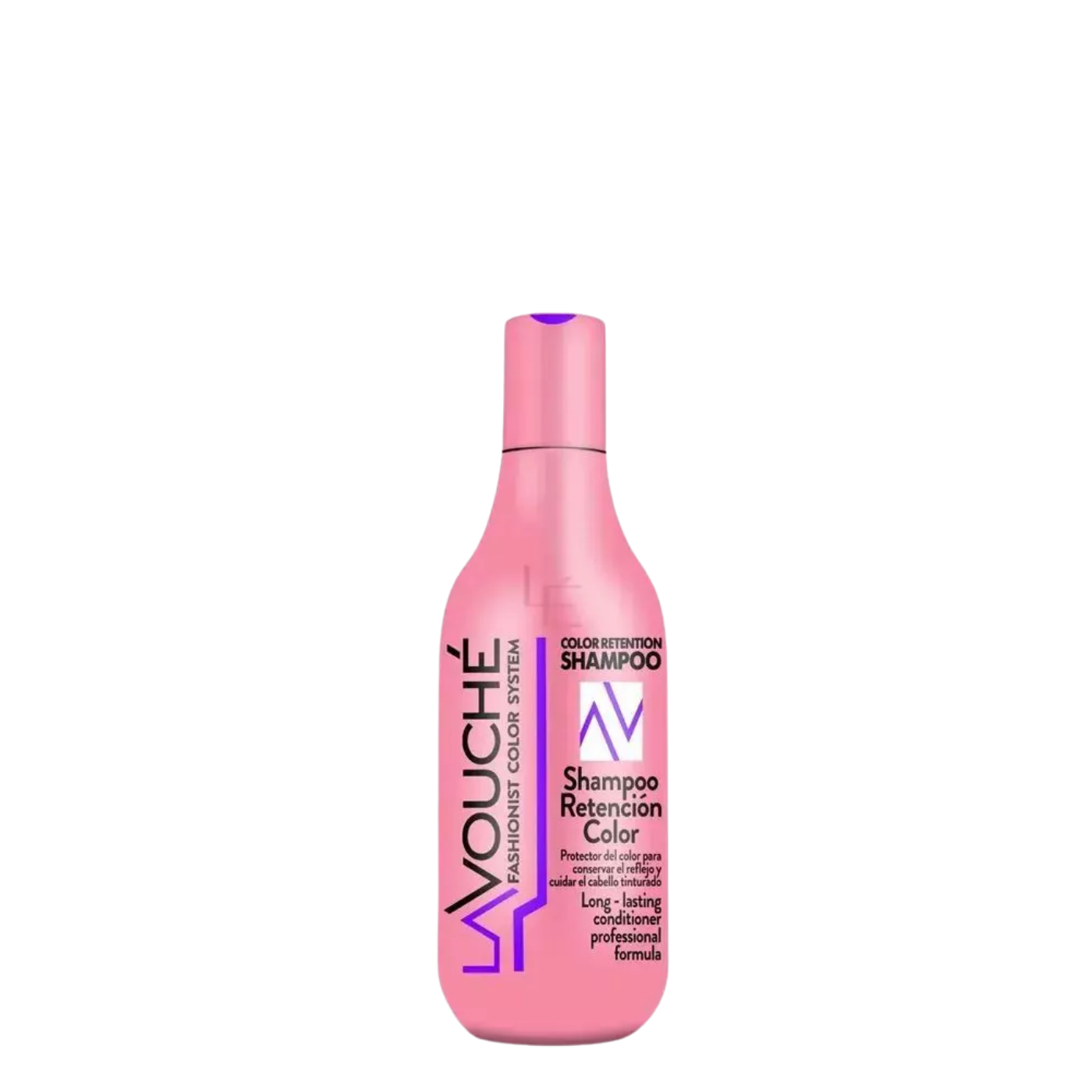 Champú Lavouche de 300ml para retención de color, con protección de tono y fórmula suave para cabello teñido.