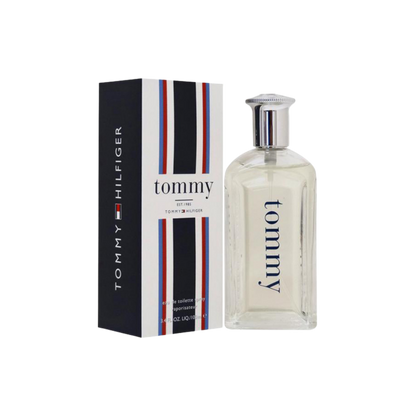 Perfume Tommy Hilfiger Tommy para hombre, frasco de 100 ml, envase elegante y moderno.