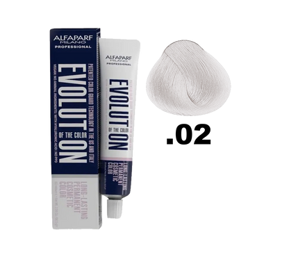 Tinte de la línea Evolution de Alfaparf en tubo con color brillante y cobertura uniforme para cabello.