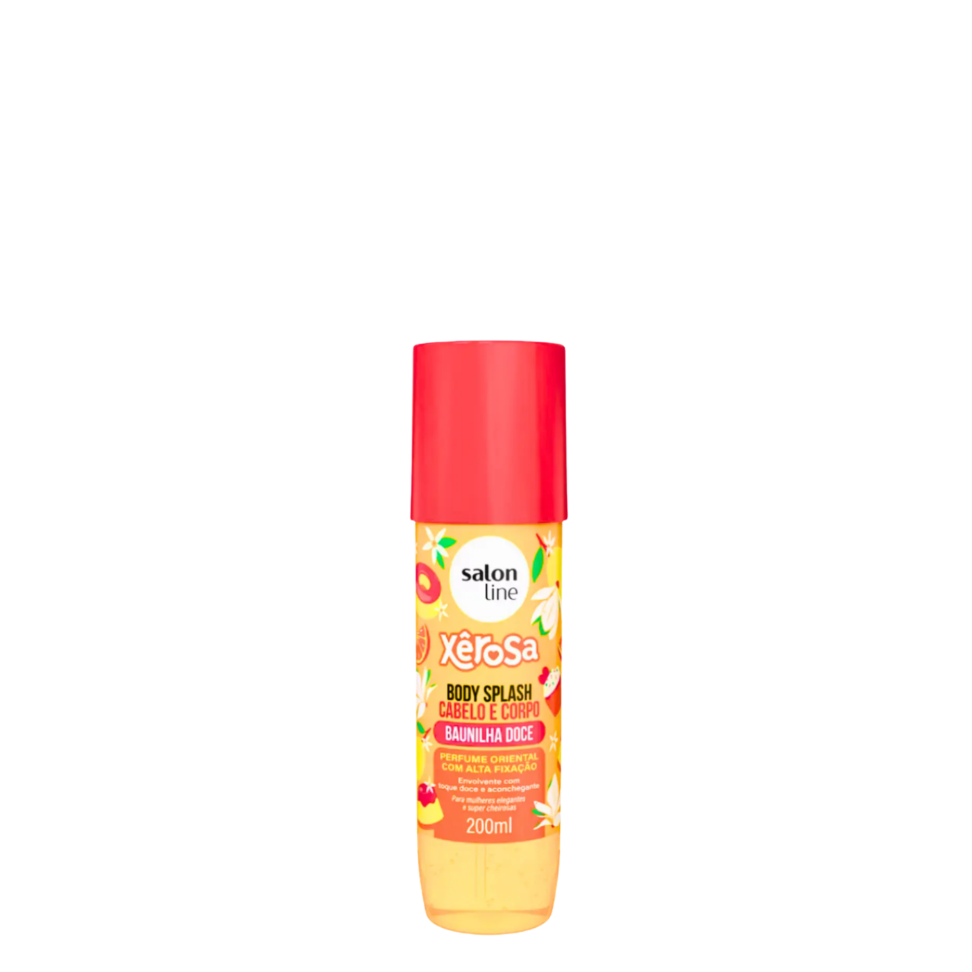Spray corporal y desodorante Xerosa Baunilha Doce de 200ml de Salon Line, con aroma dulce y suave para la piel y cabello.