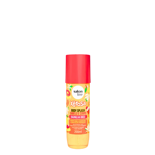Spray corporal y desodorante Xerosa Baunilha Doce de 200ml de Salon Line, con aroma dulce y suave para la piel y cabello.