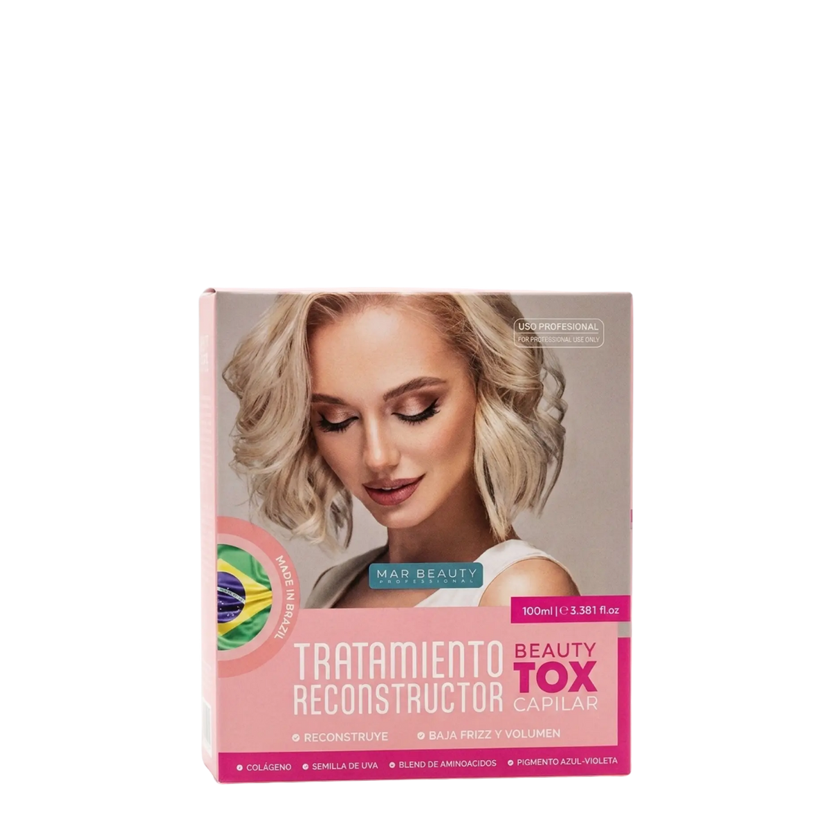 Tratamiento reductor Beauty-Tox de Mar Beauty en frasco de 100 ml, con textura cremosa para el cuidado de la piel.