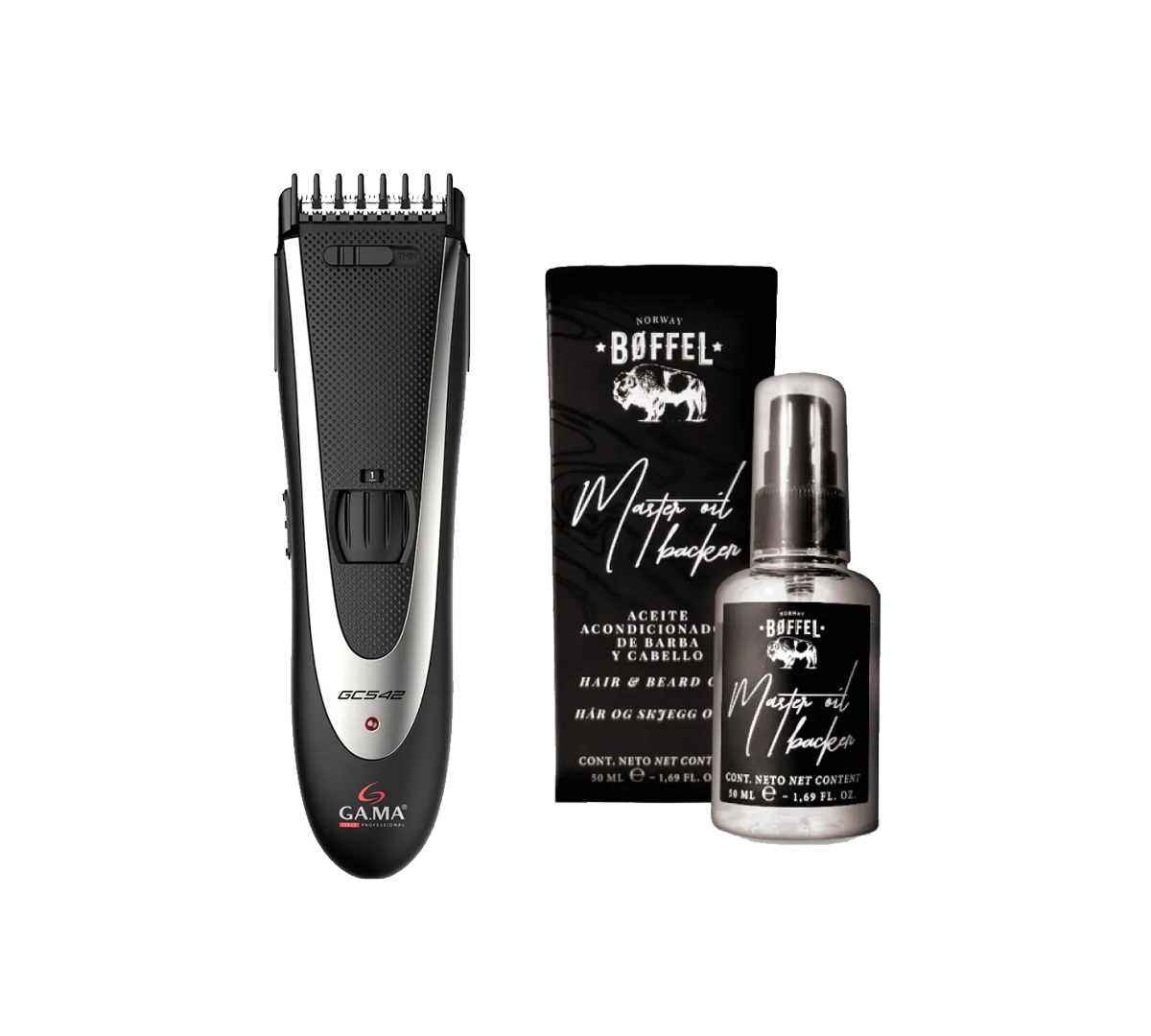 Combo Clipper GC542 + Hair Amp Oil 500ml Boffel