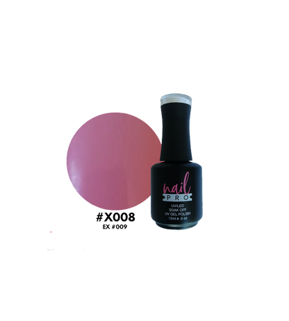 Esmalte Nail Pro X001-X083 en frasco, color vibrante y acabado brillante, ideal para manicura y nail art.